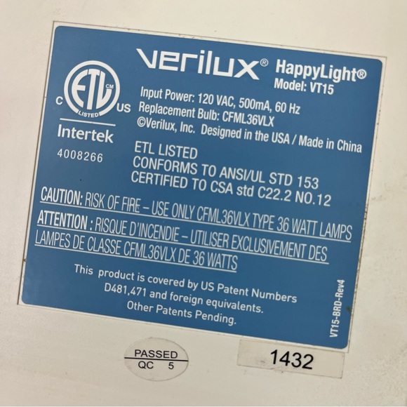 Verilux Happy Light Model VT15 - Picture 3 of 8